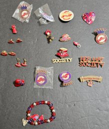 Lot #2 - Red Hat Society Jewelry