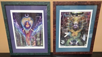 Framed And Matted Art By Omra Kubby. Visionary Artist Singer Songwriter - Signed