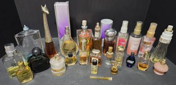 Group Of Opened Cologne And Perfume