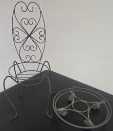 Pair Of Metal Plant Holders