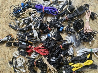 Group Of Micro USB A Charger Cords