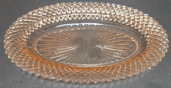 Appears To Be A Anchor Hocking Miss America Pink Depression Glass Oval Serving Platter Or Dish