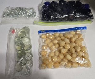 Lot #1 - Variety Of Glass Gems And Stones