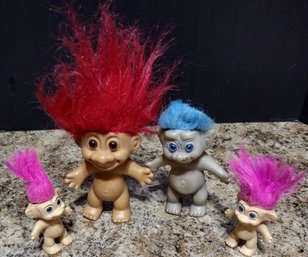 Set Of Vintage Troll Dolls