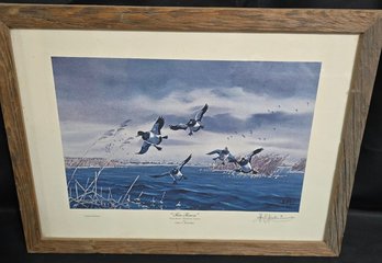 Framed Limited Edition Print Titled 'Tin Town' Bluebill Ducks, Featuring Wildlife Art By Les Kouba