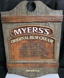 Myers's Original Rum Cream Bar Sign Display Foam Visions