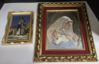 Pair Of Religious Framed Pictures