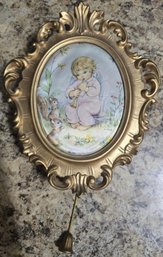 Vintage Gesch Princess Art Germany Angel Wall Hanging Music Box