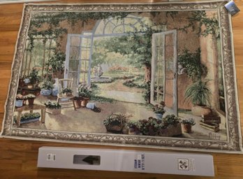 Manual Woodworkers & Weavers French Doors Garden Room Tapestry Wall Hanging