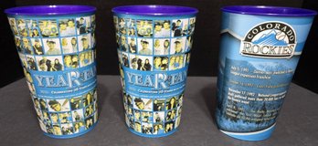 Colorado Rockies 20th Anniversary 'Year F.A.N.' Commemorative Plastic Cups From The 2012 MLB Season