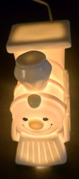 Vintage Enesco 1985 Porcelain Train Nursery Figurine Night Light
