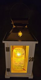 Carson Home Accents Memorial Lantern With A Copper Top And Wood Frame
