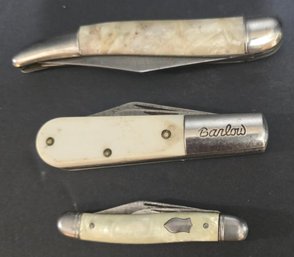 3 Folding Pocket Knives