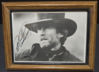 Signed Black-and-white Photograph Of Actor Clint Eastwood In Character For The 1985 Western Film Pale Rider