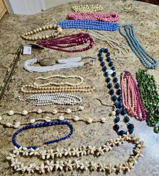 Group Of Beads And Seashell Necklaces