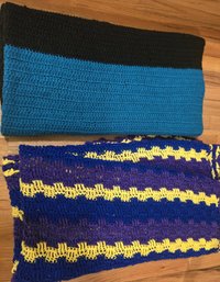 Pair Of Handmade Throw Blankets