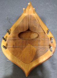 Vintage Wood String Musical Door Chime Harp Inlay Art