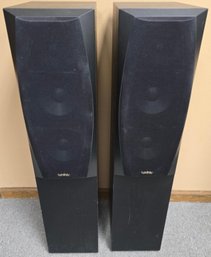 Pair Of Black Infinity Entra Three Tower Speakers - Untested