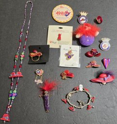Lot #1 - Red Hat Society Jewelry