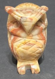 Hand-carved Stone Owl Figurine