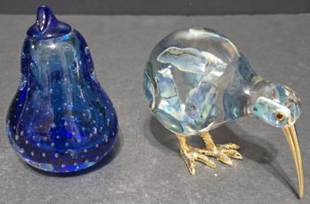 Pair Of Glass Paperweights