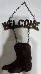 Metal Hanging Welcome Sign