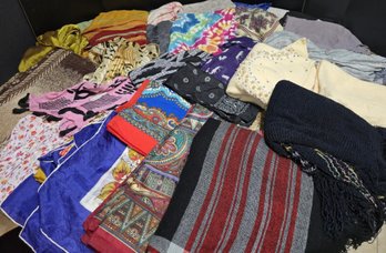 Lot Of Woman's Scarves And Shawls