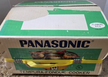 Vintage Panasonic Tempura-Fondue Cooker In 'Flaming Red' - Untested