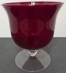 Vintage Ruby Red Glass Vase