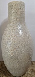 Collectible Ceramic Vase Featuring A Distinct Crackle Glaze Finish And A Textured Surface