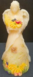 Candle Impressions Angel Luminary Featuring A Harvest Scene With A Cornucopia