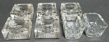 Vintage Clear Glass Open Salt Cellars