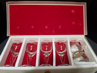 Vintage Waterford Set Of Irish Coffee Glasses Packaged In A Gift Set In A Box
