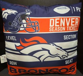 Denver Broncos Themed Plush Throw Pillow