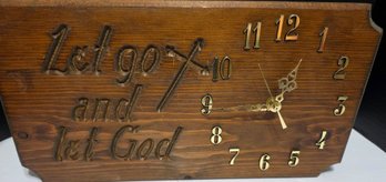 Rustic Laser-engraved Wooden Wall Clock - Works