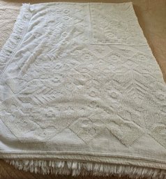 Vintage Tufted Or Chenille Bedspread