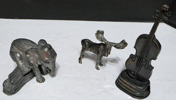 Collection Of Miniature Pewter Figurines