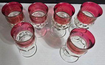 Vintage Tiffin Franciscan King's Crown Pattern Goblets