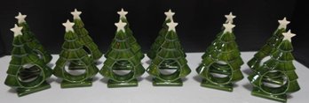 Ceramic Christmas Tree Napkin Rings