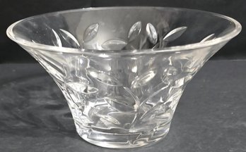 Appears To Be A Royal Crystal Rock (RCR) Laurus Pattern Lead Crystal Bowl