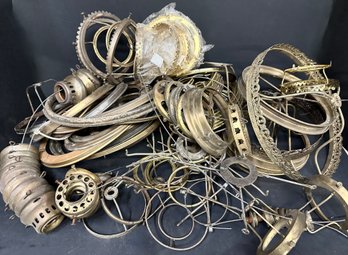 Large Group Of Lamp Shade Holders And Frames