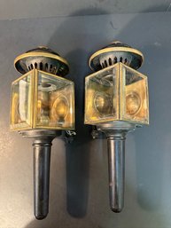 Pair Of Antique Carriage Lamps
