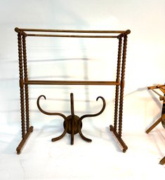 Antique Quilt, Hat & Clothes Rack