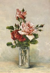 Beautiful Vintage Print Of Roses