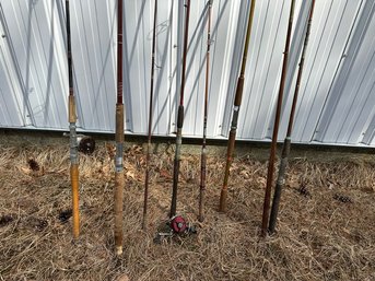 Group Of Vintage Fishing Rods