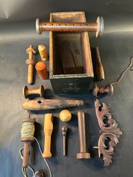 Group Of Misc. Wooden Tools And Spools