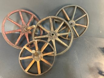 Group Of  Antique Wheels