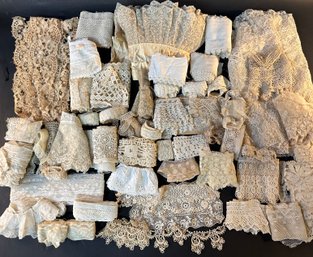 A Large Selection Of Antique Lace Trims