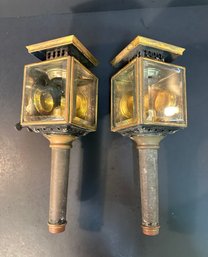 Pair Of Antique Carriage Lamps