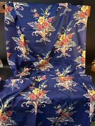 Vintage Cotton Floral Fabric 4.5 Yards X 48 Inches